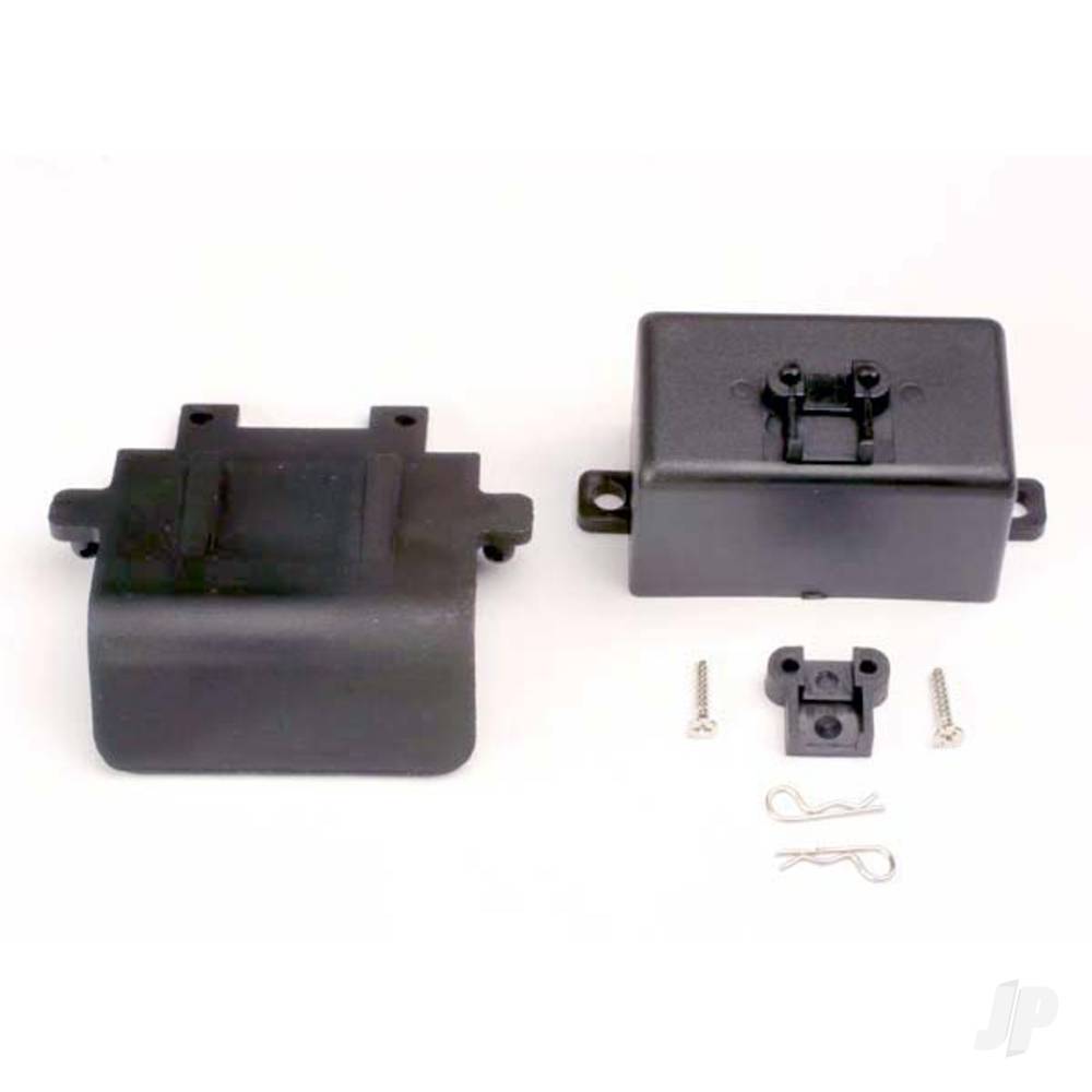 Traxxas Bumper (Rear) / battery box / Body clips (2 pcs), EZ-Start mount, 3x10CST (2 pcs)