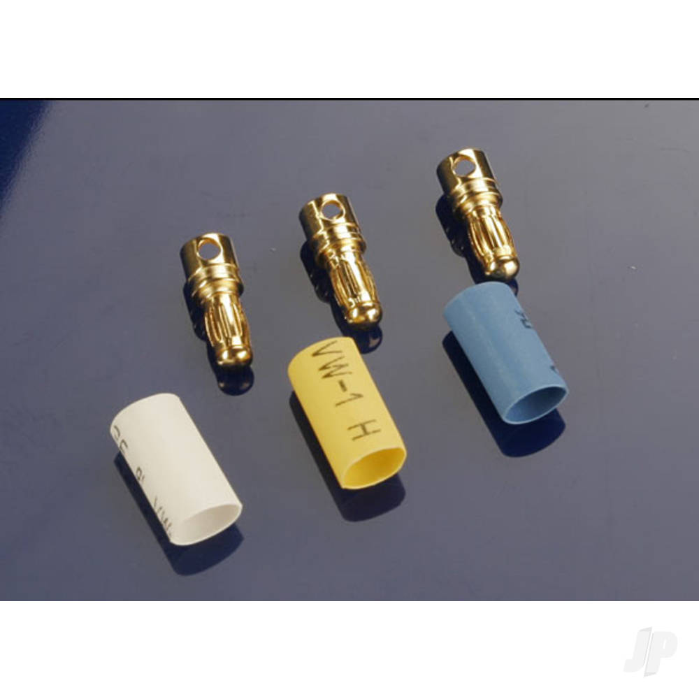 Traxxas Bullet connectors, male, 3.5mm (3 pcs) / heat shrink
