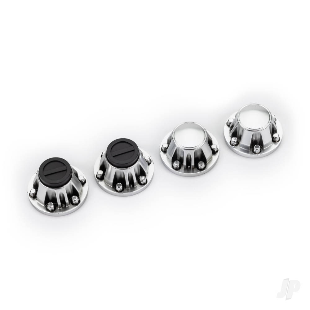 traxxas-center-caps-wheel-satin-chrome-4-requires-8255a-extended-thread-stub-axle