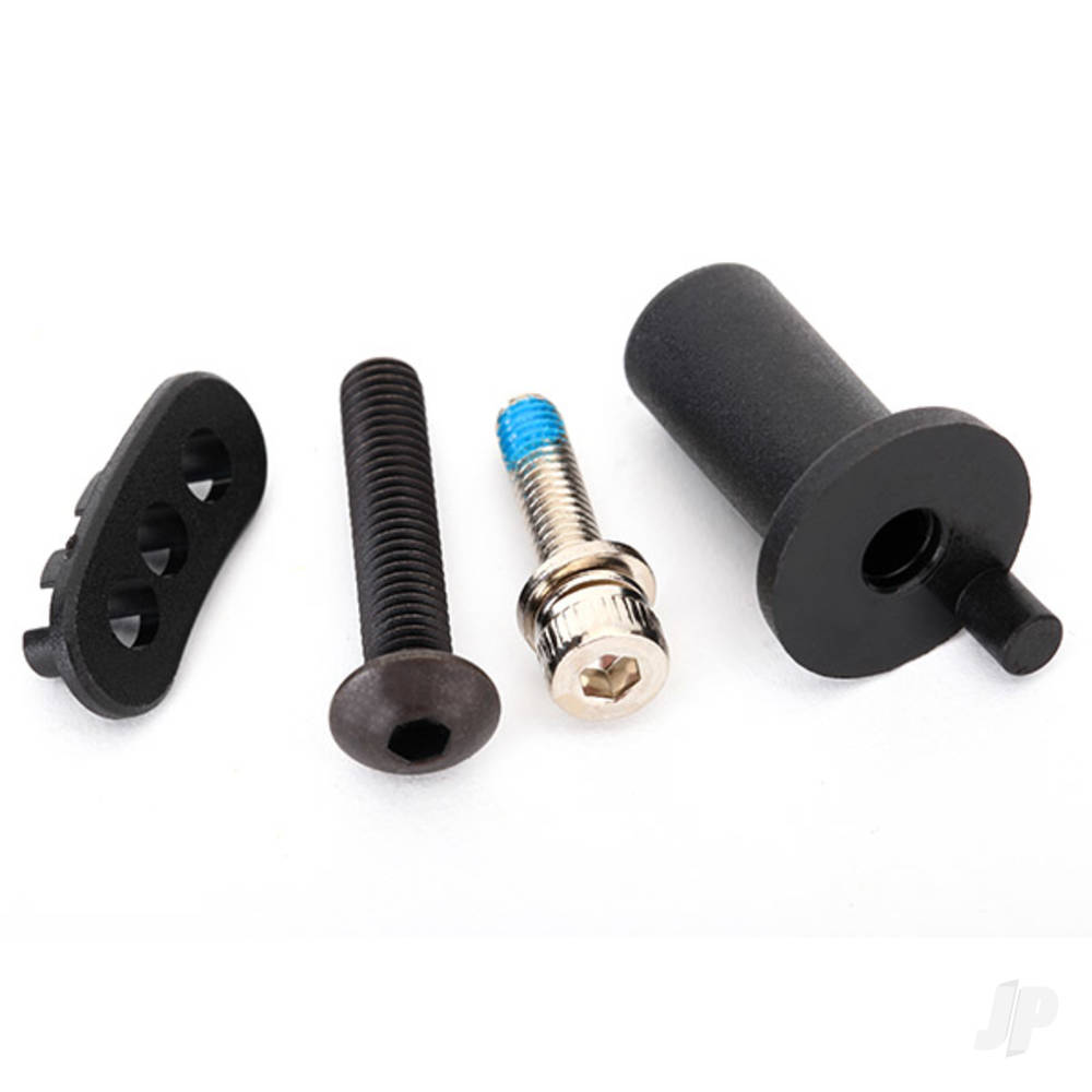 Traxxas Motor mount hinge post / fixed gear adapter / 5x25mm BCS (1pc) / 4x16mm CS with split and flat washer (1pc)
