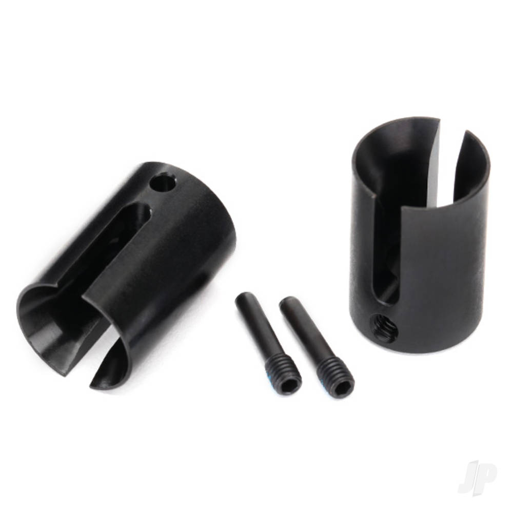 Traxxas Drive cup, machined Steel (2 pcs) / 4x17mm screw pins (2 pcs)
