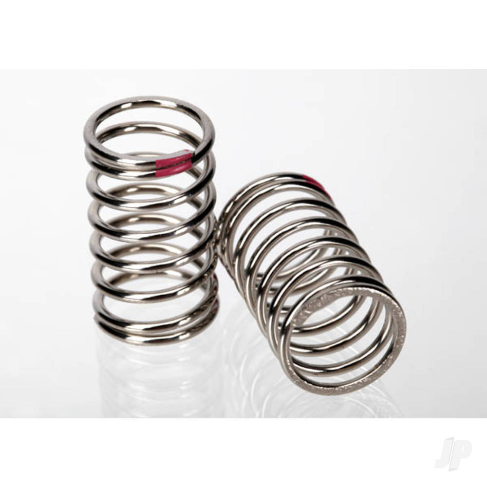 Traxxas Spring, shock (nickel finish) (GTR) (2.77 rate, Pink) (1 pair)
