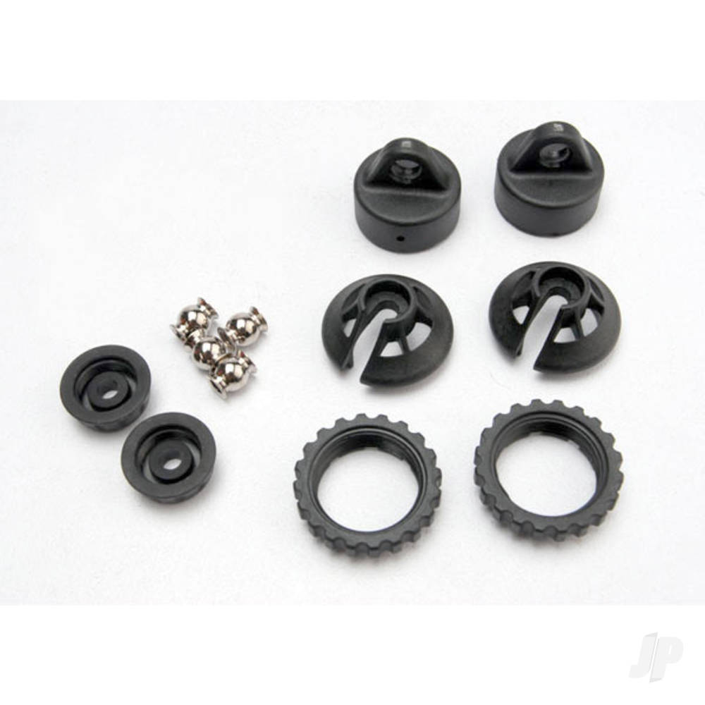 Traxxas Caps & spring retainers, GTR shock (upper cap (2 pcs) / hollow balls (2 pcs) / bottom cap (2 pcs) / upper retainer (2 pcs) / lower retainer (2 pcs))