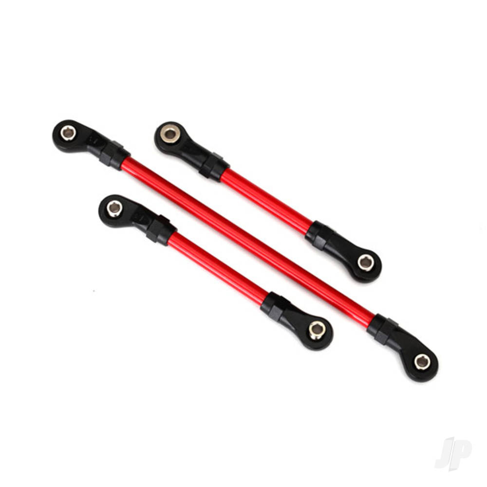 traxxas-steering-link-5x117mm-1pc-drag-link-5x60mm-1pc-panhard-link-5x63mm-red-powder-coated-steel-assembled-with-hollow-balls-for-use-with-8140r-trx-4-long-arm-lift-kit