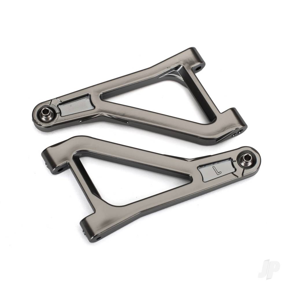 traxxas-suspension-arms-upper-left-right-satin-black-chrome-plated-assembled-with-hollow-balls