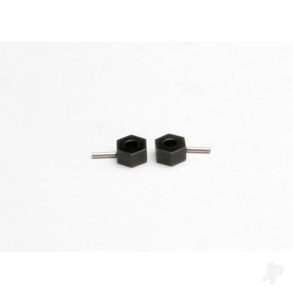 Traxxas Wheel Hubs, hex (tall offset, 14x7.5mm) (2 pcs) / axle pins (2.5x12mm) (2 pcs)