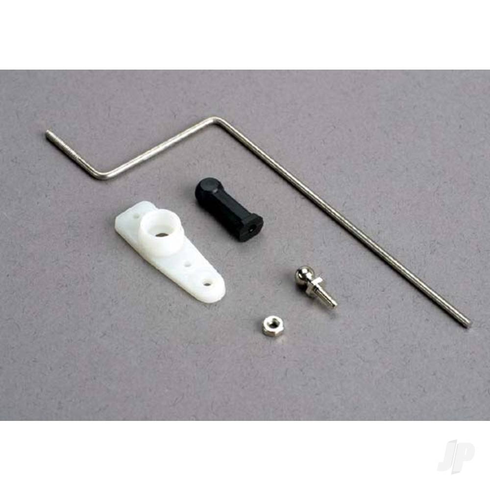 Traxxas Steering rod / plastic rod end / Chrome threaded ball & nut / servo horn
