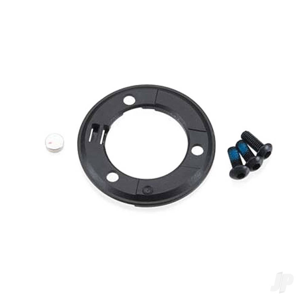 Traxxas Telemetry trigger magnet holder, centre Differential / magnet, 5x2mm (1pc) / 3x8mm BCS (3 pcs)