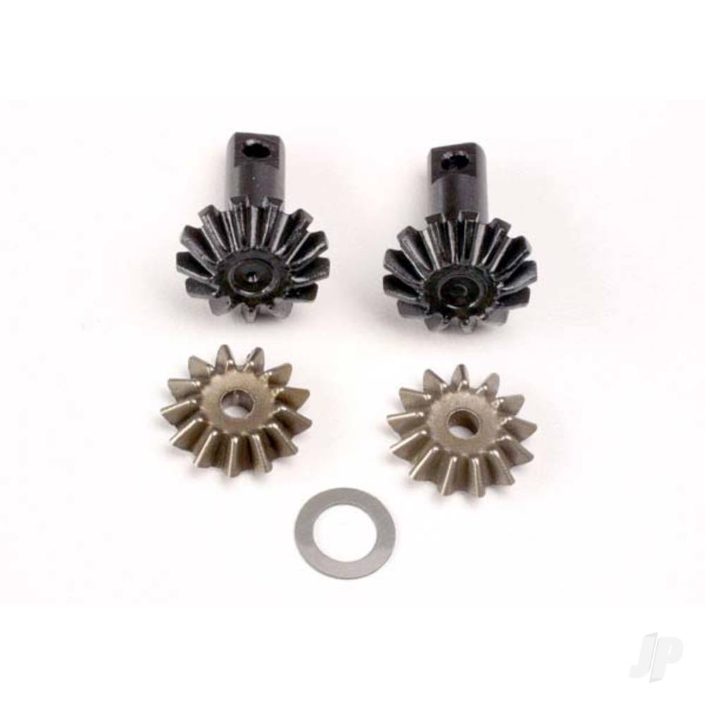 Traxxas Diff gear Set: 13-T output gear shafts (2 pcs) / 13-T spider gears (2 pcs) / spider shaft (1pc) / 6x10x0.5mm PTFE-coated washer (1pc)