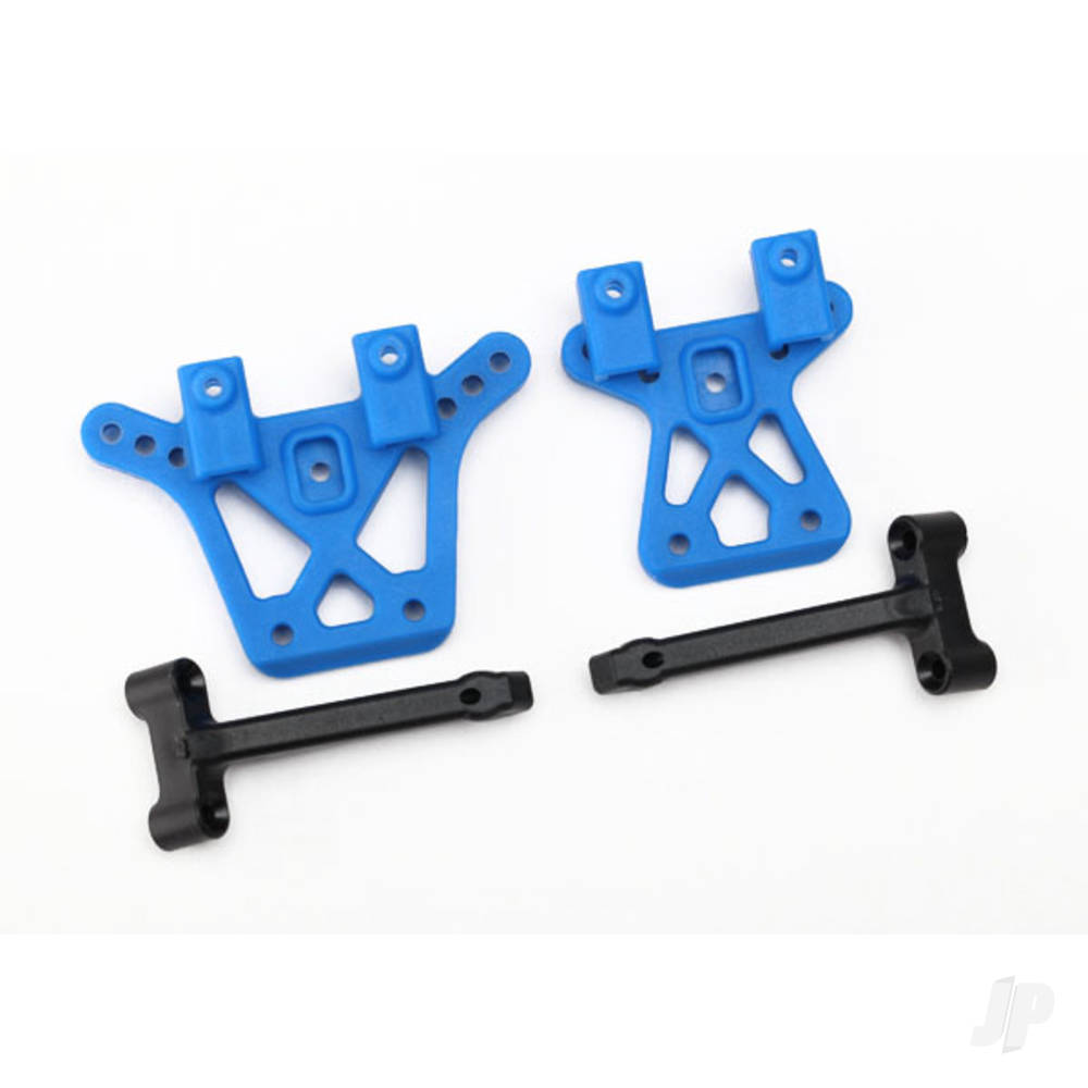 Traxxas Shock tower, Front (1pc), Rear (1pc) / shock tower brace (2 pcs)
