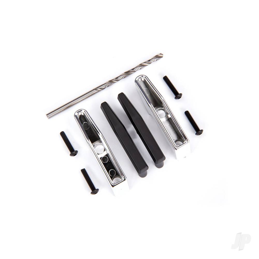 traxxas-bumper-pads-bumper-guards-chrome-25x10-bcs-4-27mm-drill-bit-fits-9126-or-9127-front-bumpers