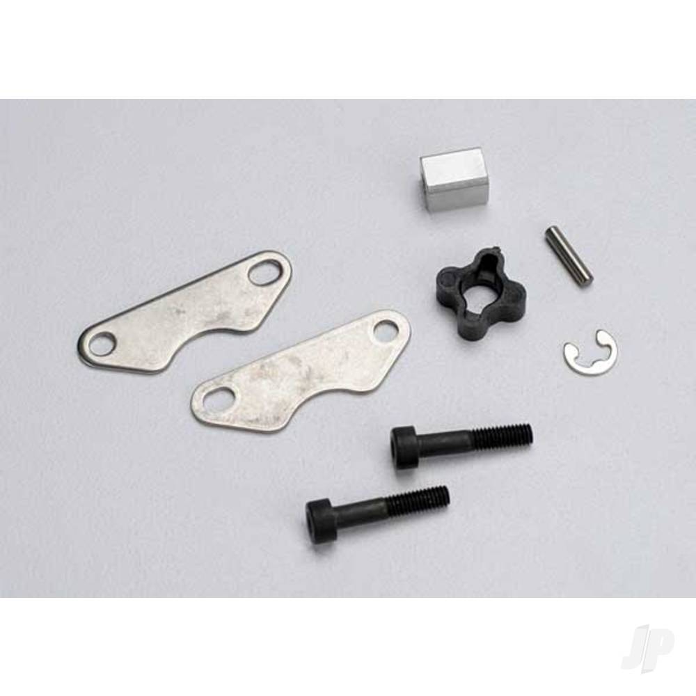 Traxxas Brake pads (2 pcs) / brake disc Hub / 3X15 CS (partially threaded) (2 pcs) / 2mm pin (1pc) / 4mm e-clip (1pc)