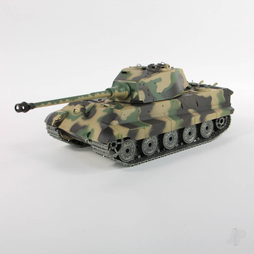 henglong-116-german-king-tiger-henschel-with-infrared-battle-system-24ghz-shooter-smoke-sound-metal-gearbox-metal-tracks-metal-road-wheels-sprocket-idler
