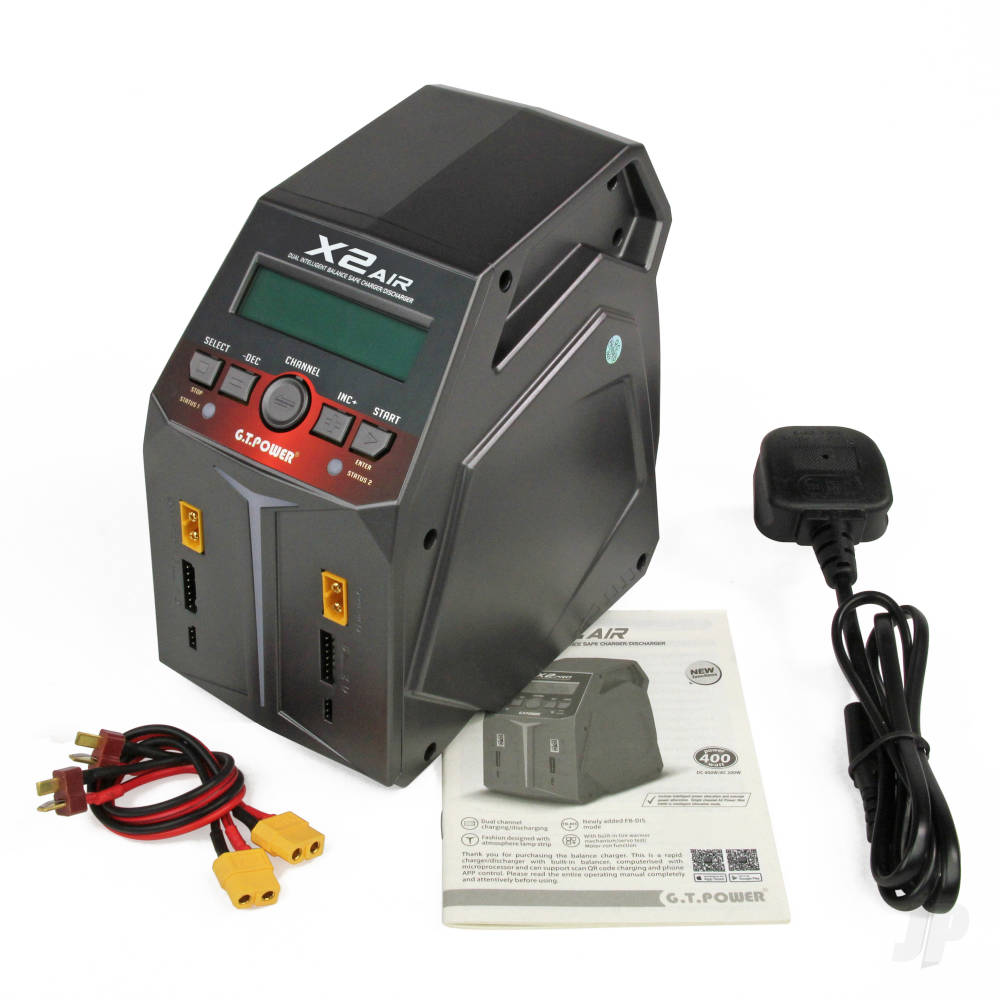 GT Power X2 Air Charger 2x100W AC/DC 12A Charger / Discharger (UK)-2