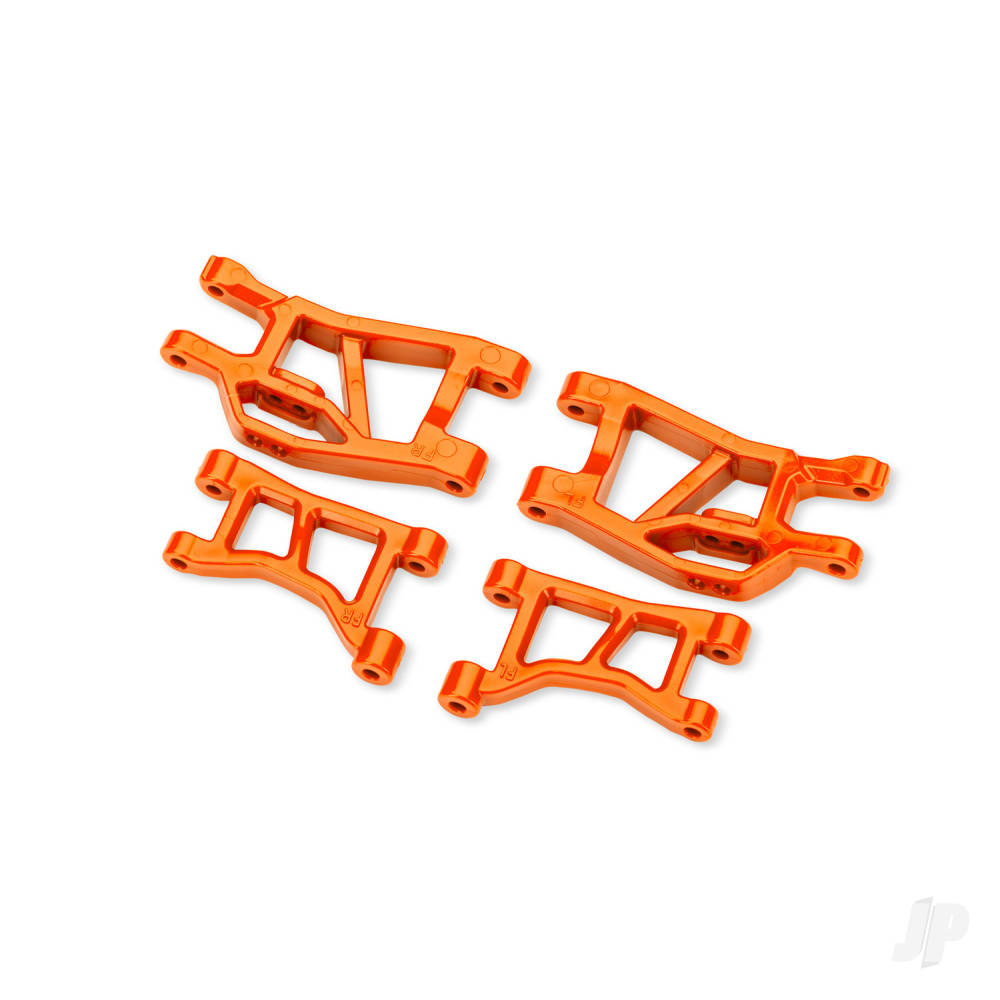 traxxas-orange-front-upper-lower-suspension-arms-lr