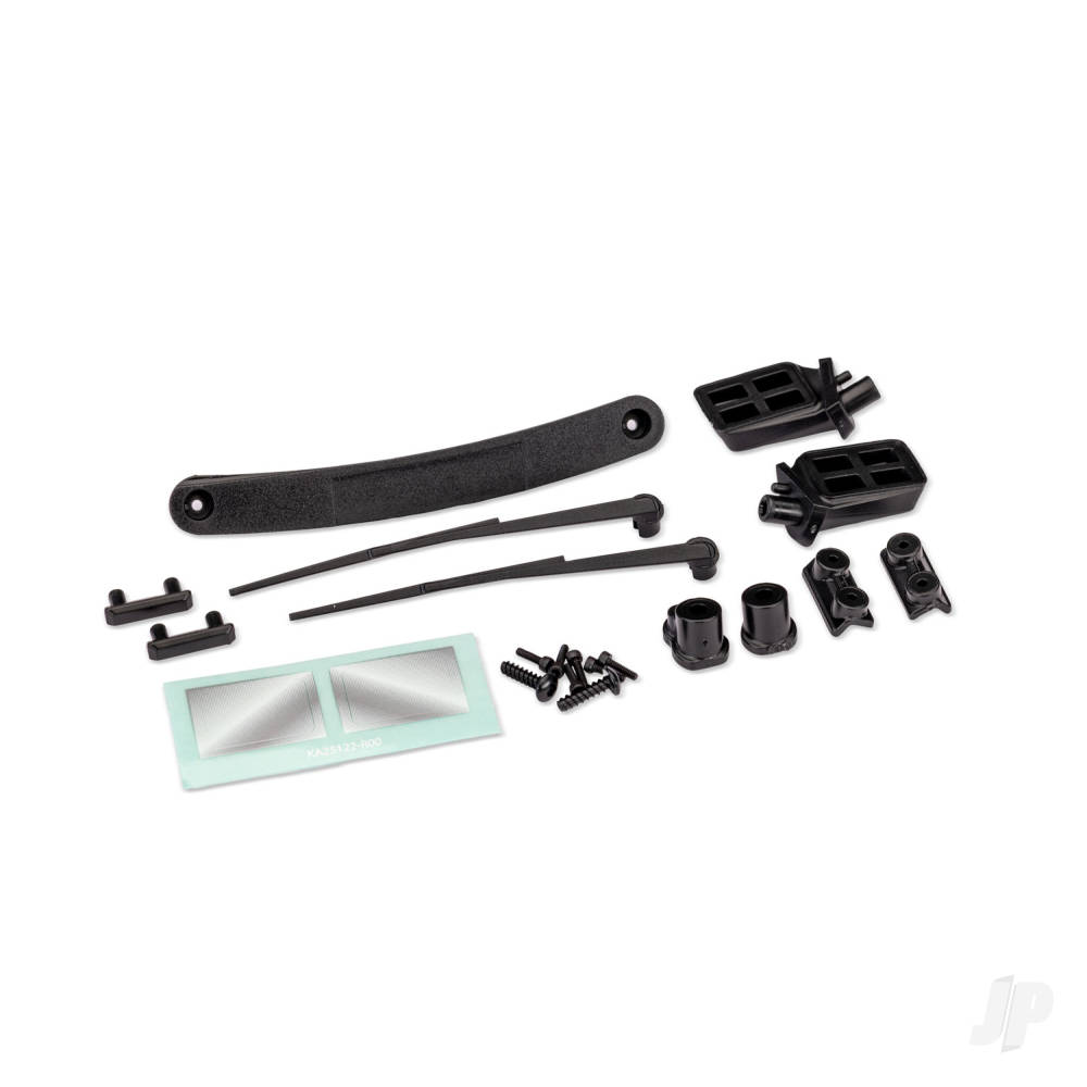 traxxas-replacement-body-trim-pieces-for-the-11011-series-trx-4-nissan-pathfinder-body-includes-side-mirrors-windshield-wipers-door-handles-26x10-mm-screws-2-and-16x6-mm-screws-6