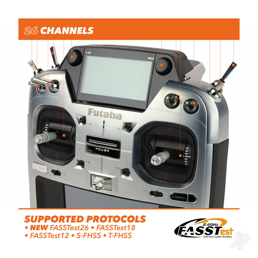 Futaba T26SZ 26-Channel Air Radio with 3x R7208SB Rx, Multi Mode-3