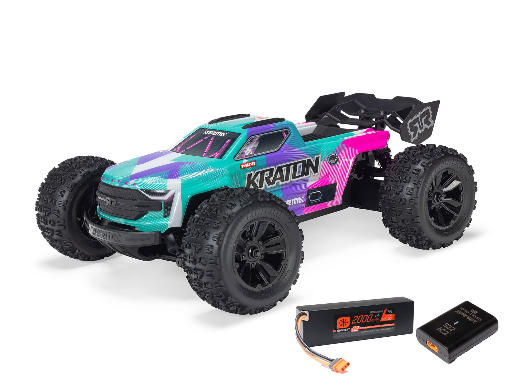 116-mini-kraton-3s-dsc-4x4-rtr-with-battcharg-tealpink