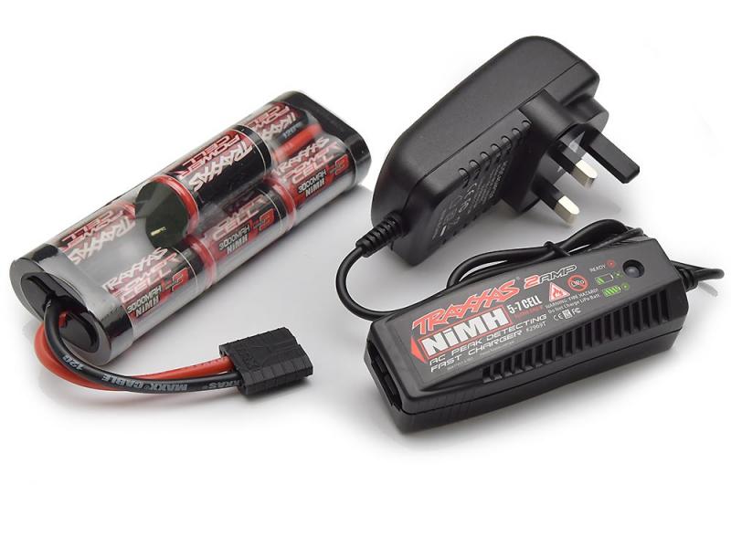 Traxxas 3000mAh 8.4v Battery - Mains Charger Bundle (Hump)
