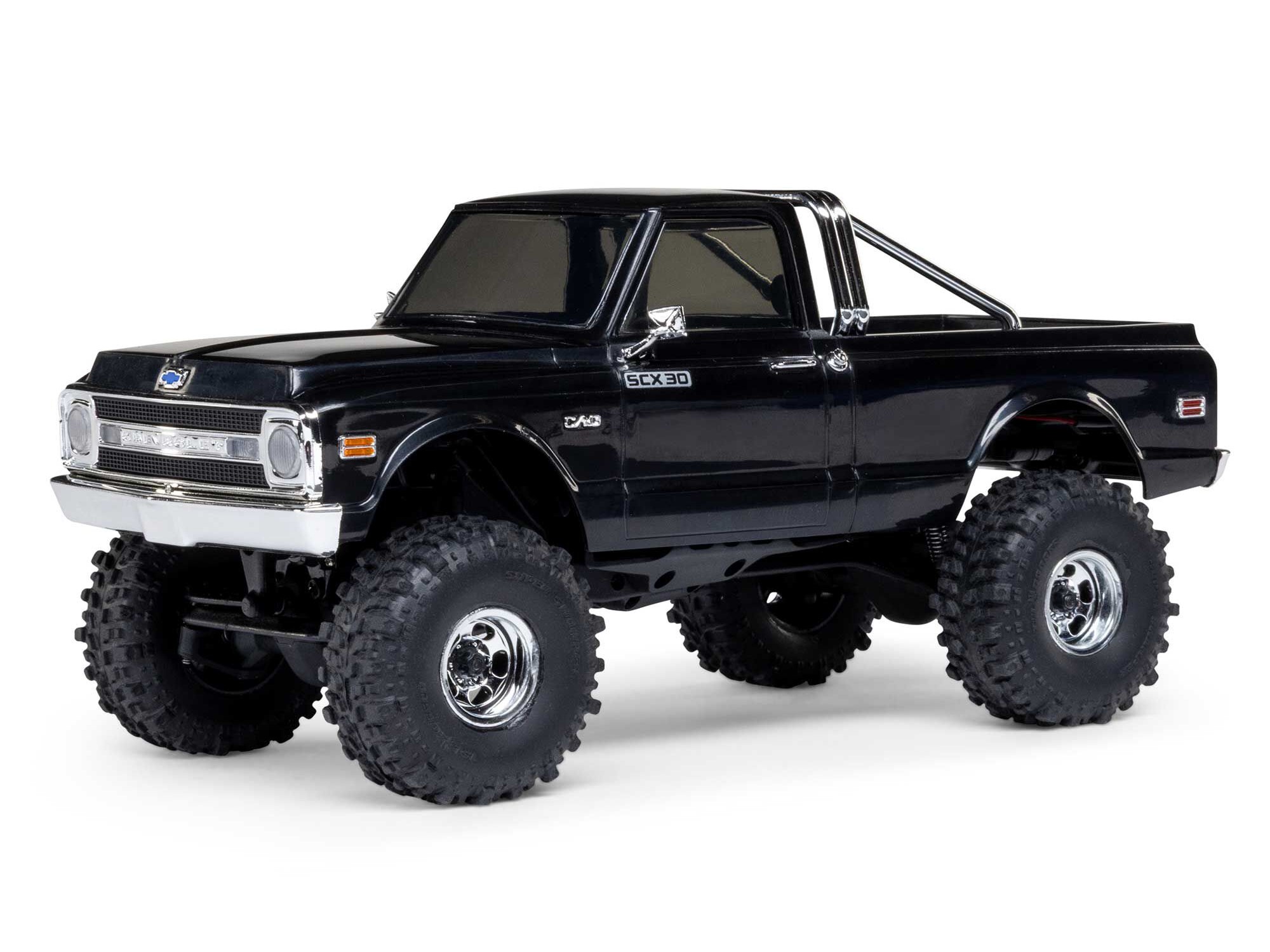 1/30 SCX30 Chevrolet K10 4X4 RTR Rock Crawler Black