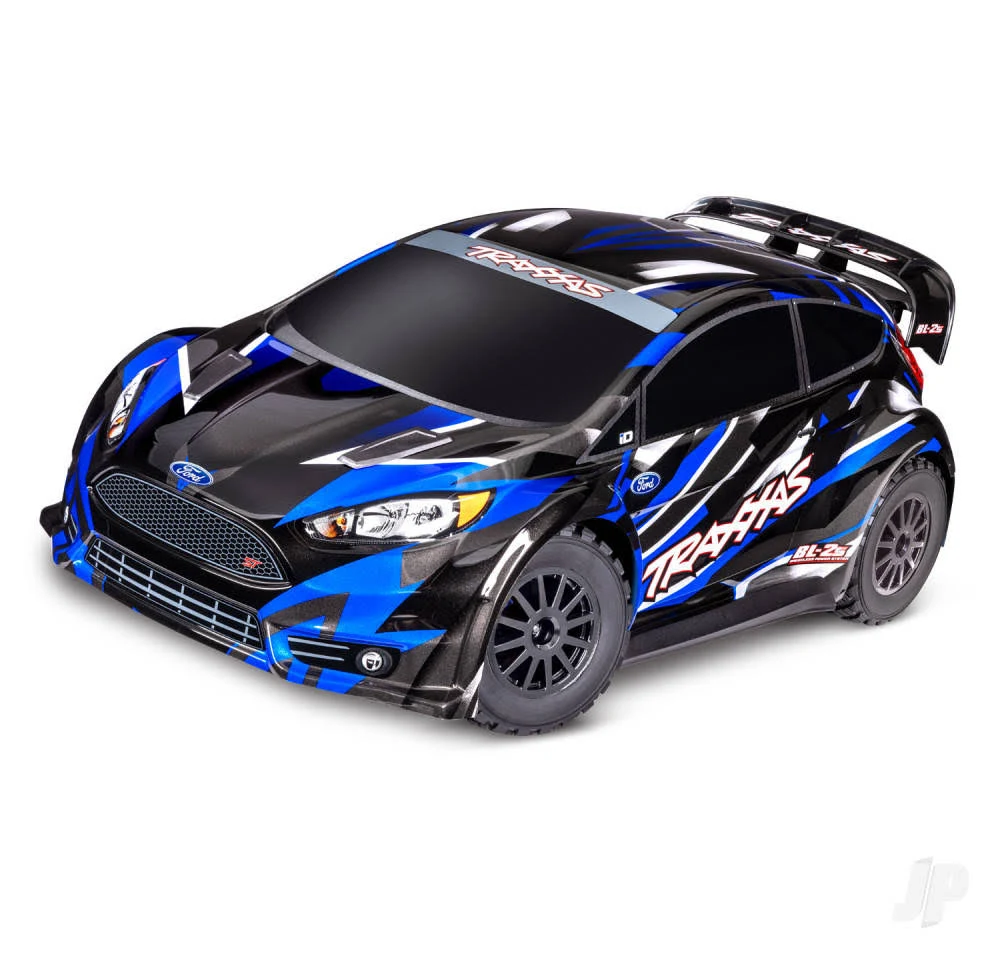 Traxxas Fiesta ST BL-2S 1:10 AWD RTR Rally Car, Blue (+ TQ 2-ch, BL-2S, 3300kV, Clipless Body)