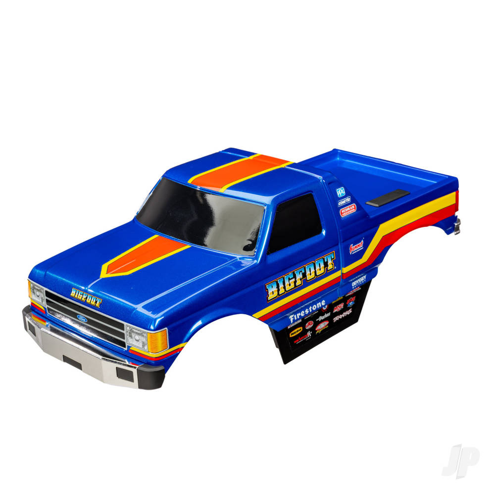 Traxxas Body, Bigfoot No. 8, Officially Licensed replica, complete (painted, decals applied) (assembled with body support for clipless mounting)
