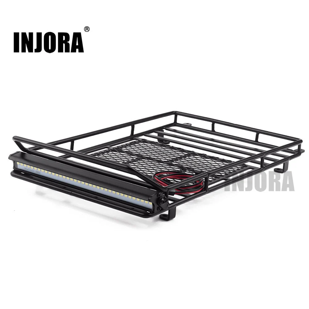 injora-245-150mm-luggage-carrier-roof-rack-with-led-light-bar-for-1-10-rc-crawler