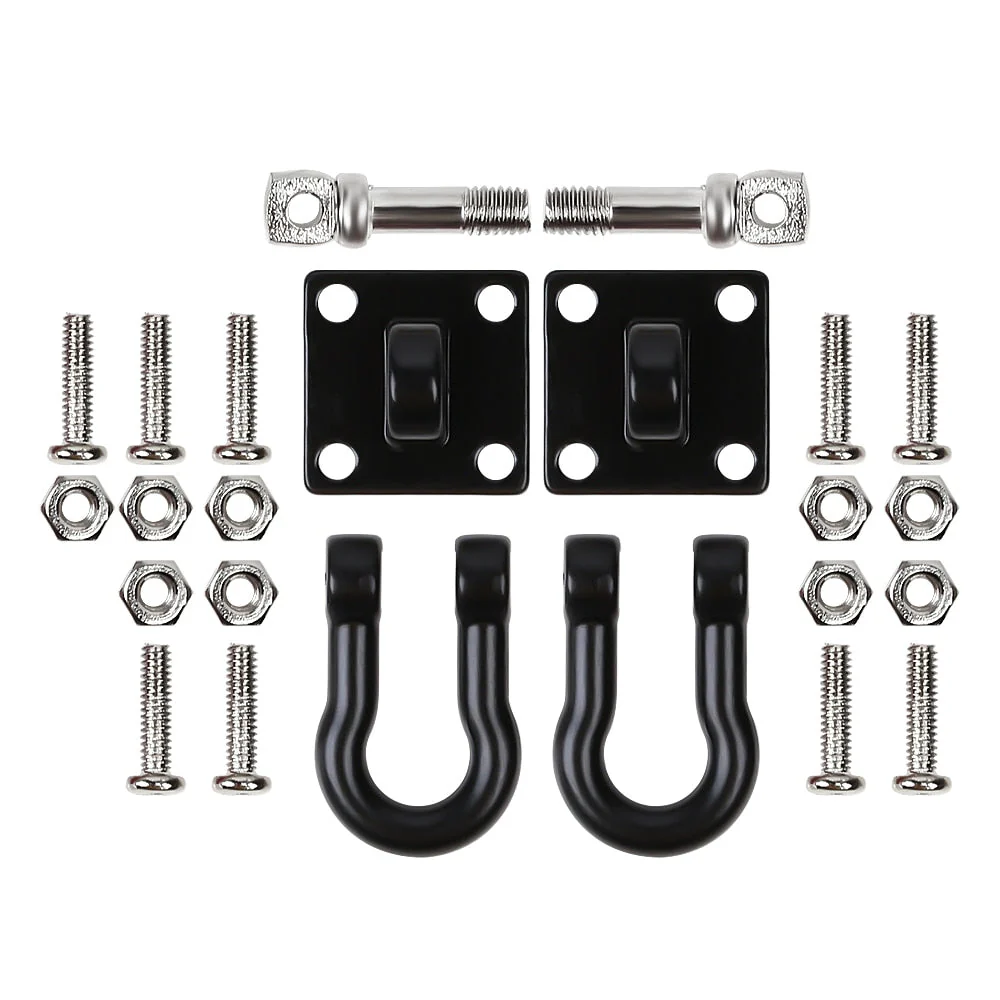 INJORA Metal Trailer Tow Hook For 1/10 Crawler - Black-3