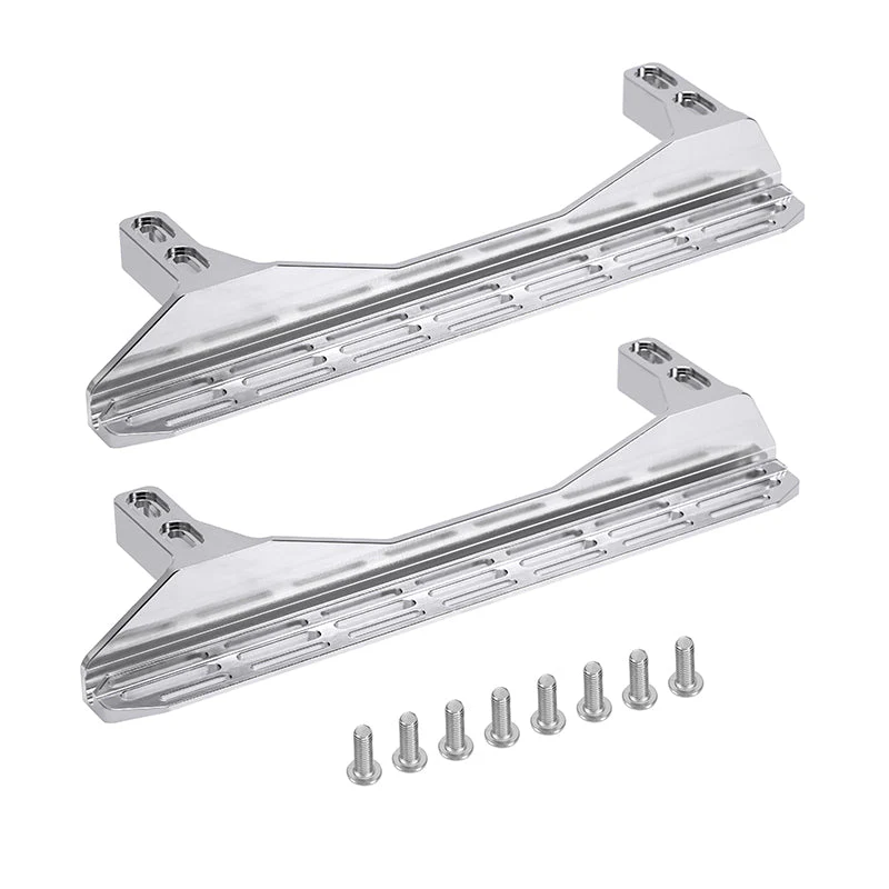 INJORA CNC Aluminum Rock Sliders Side Pedal for 1/10 RC Crawler FMS FCX10-4