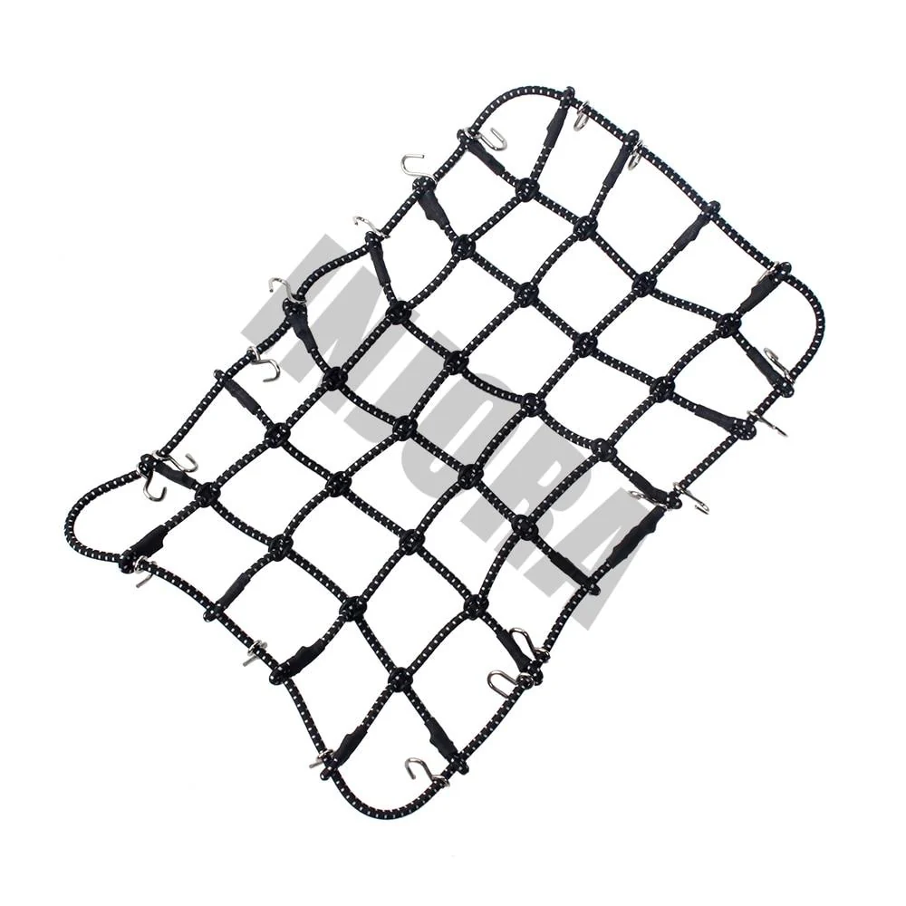 INJORA 1PCS Black/Red Elastic Luggage Net for 1/10 RC Rock Crawler - Black