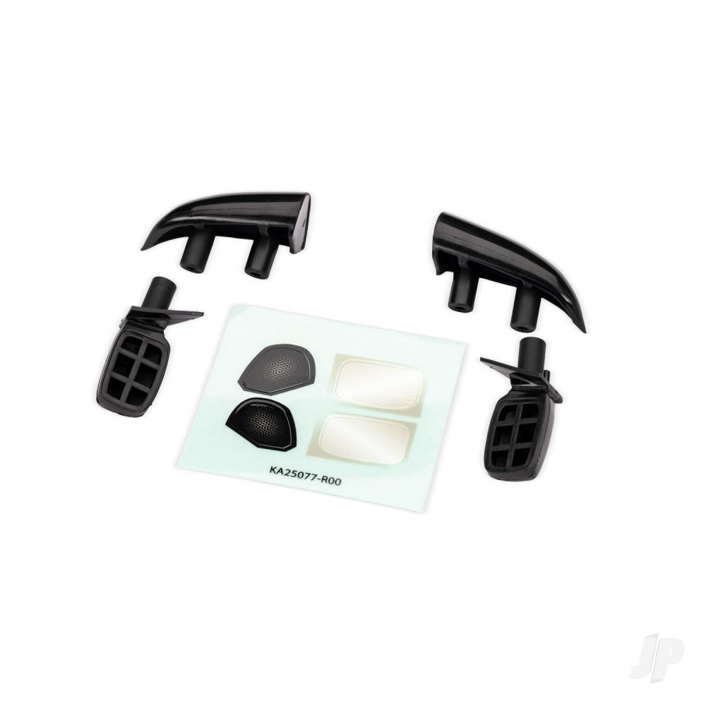Traxxas Black Side Mirrors and Roof Intakes