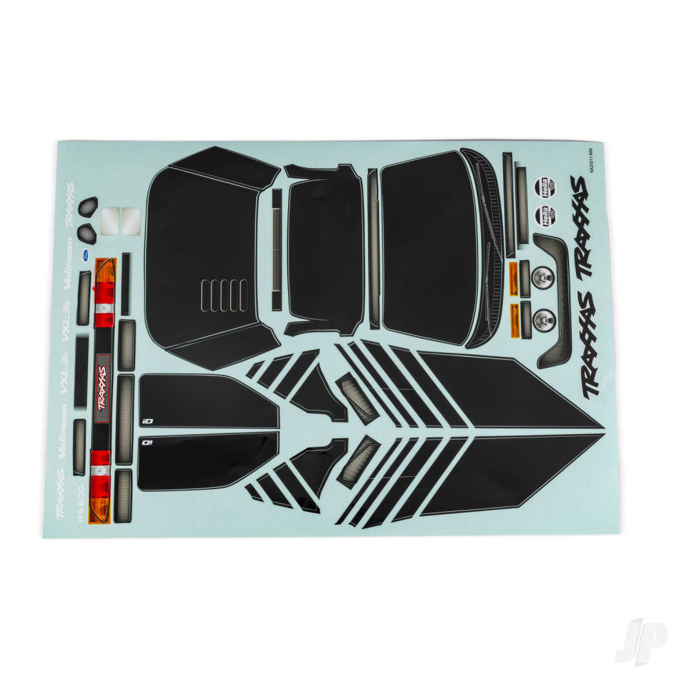 Traxxas Mini Rally VXL Ford RS200 Black Decal Sheet
