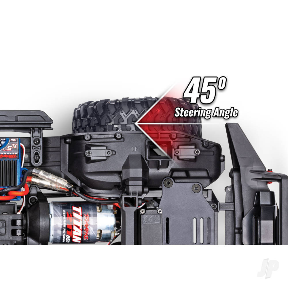 Traxxas TRX-4 Sport 1:10 4X4 Electric All-Terrain Crawler Truck, Blue (+ TQ 2-ch, XL-5 HV, Titan 550, Clipless Body)-15