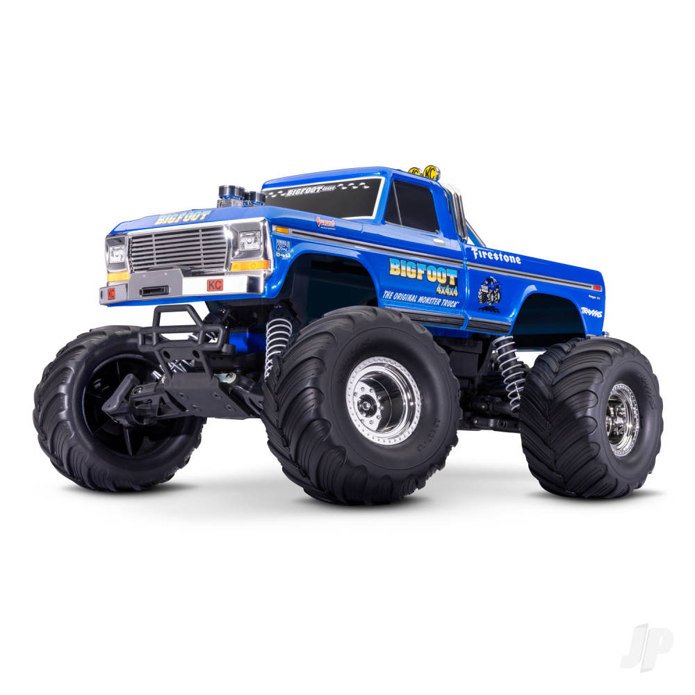 traxxas-bigfoot-hd-110-electric-2wd-rtr-monster-truck-blue-tq-2-ch-xl-5-titan-550-7-cell-nimh-4a-usb-c-charger