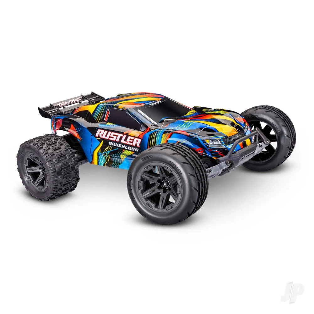 traxxas-rustler-1-10-2wd-rtr-stadium-truck-yellow-tqi-2-ch-tsm-vx3-velineon-v3200-clipless-body