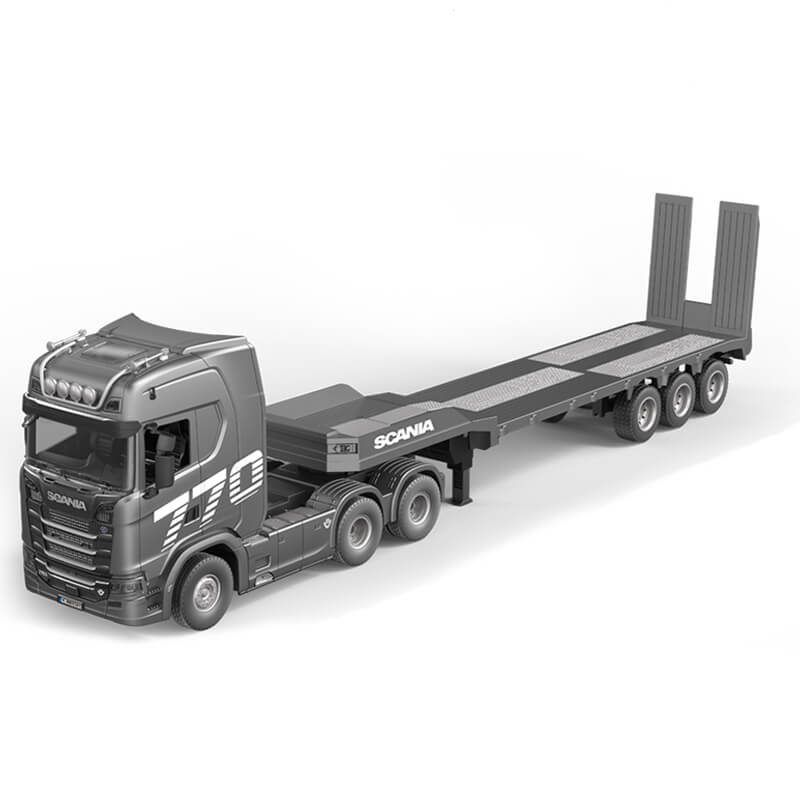 Huina 1/24 Scania 770s Rc Truck & Trailer Set Rtr Silver