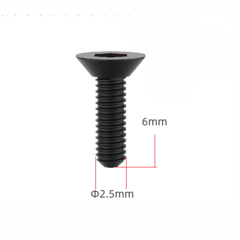 Udi Rc 2*6km, Hexagonal Countersunk Head Machine Screw, (8pcs)