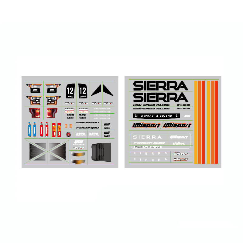 Udi Rc Sierra Decal(red)