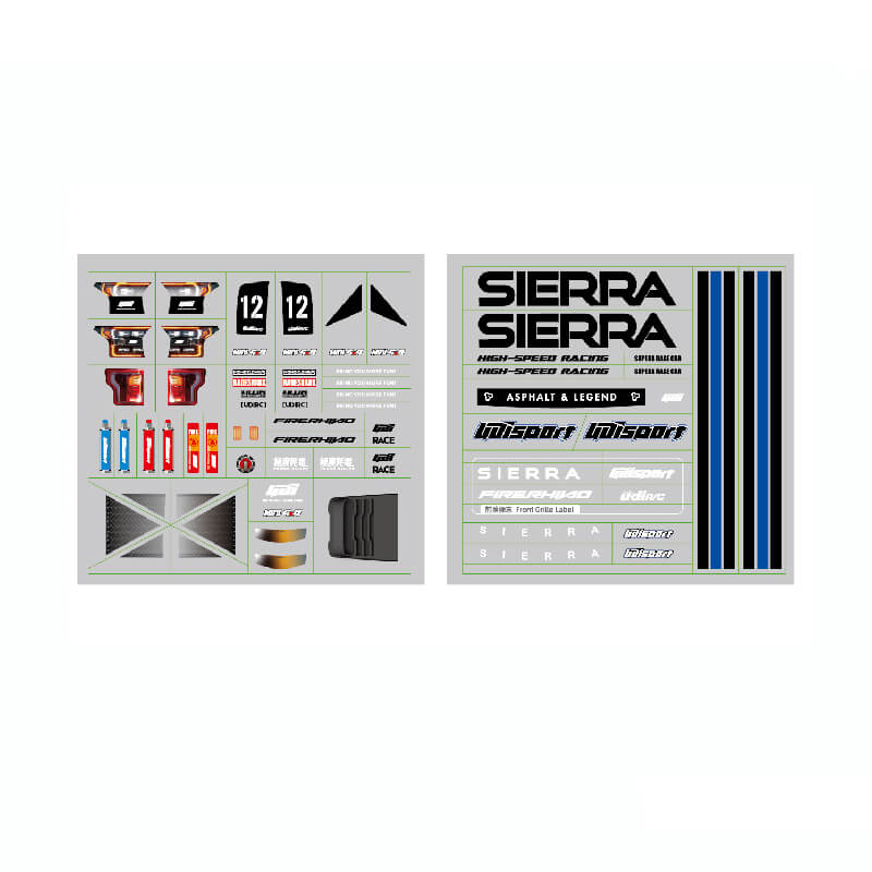 Udi Rc Sierra Decal {blue}