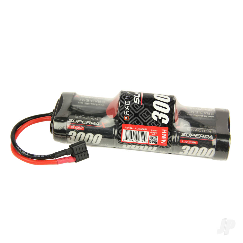 NiMH 8.4V 3000mAh SC 6-1 Hump, Deans (HCT)