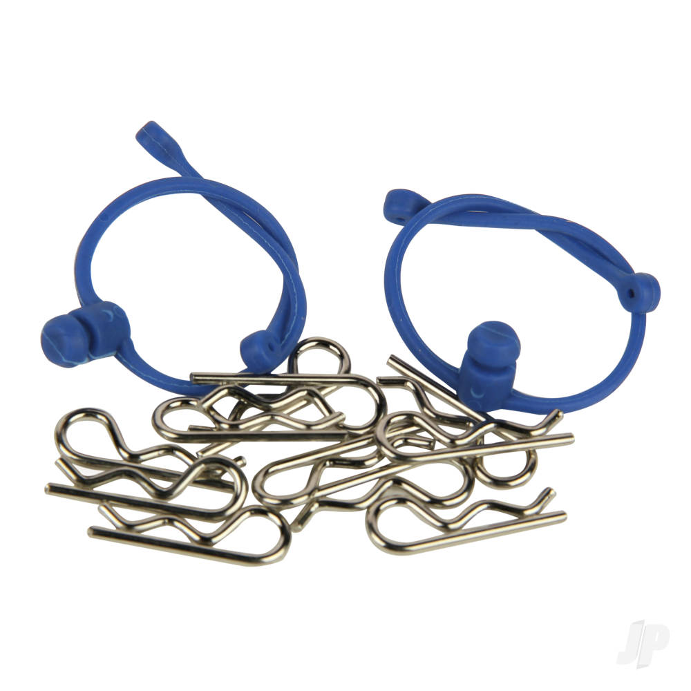 Body Clips (10 pcs) with Blue Retainers (2 pcs)