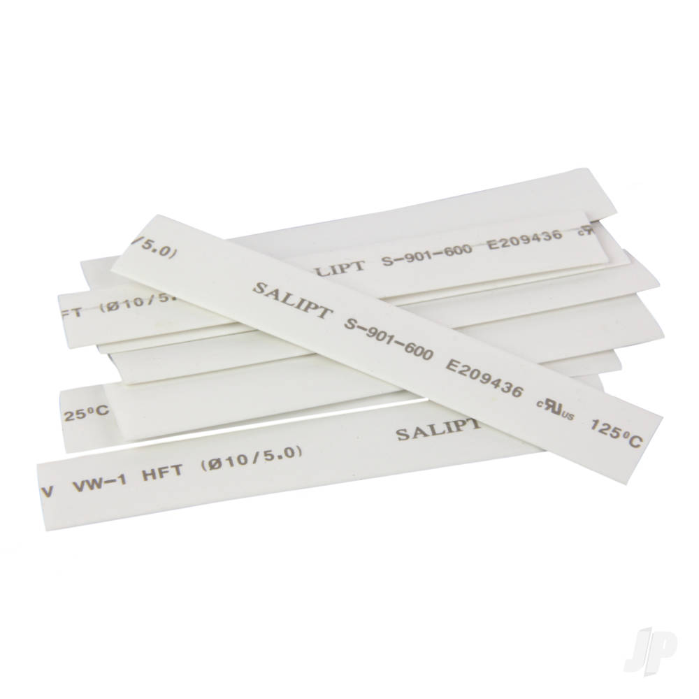 Heat Shrink Tubing, 9.5mm x 100mm, 3/8x4in (8 pcs)