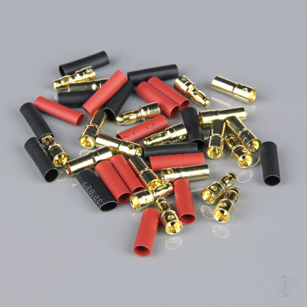 3.5mm Gold Connector Pairs including Heat Shrink (10 pcs)-2