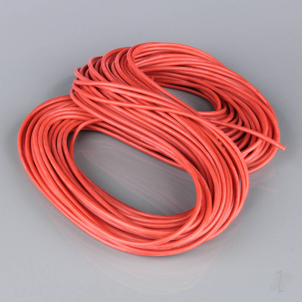 Silicone Wire, 16AWG, 100ft / 30m Red