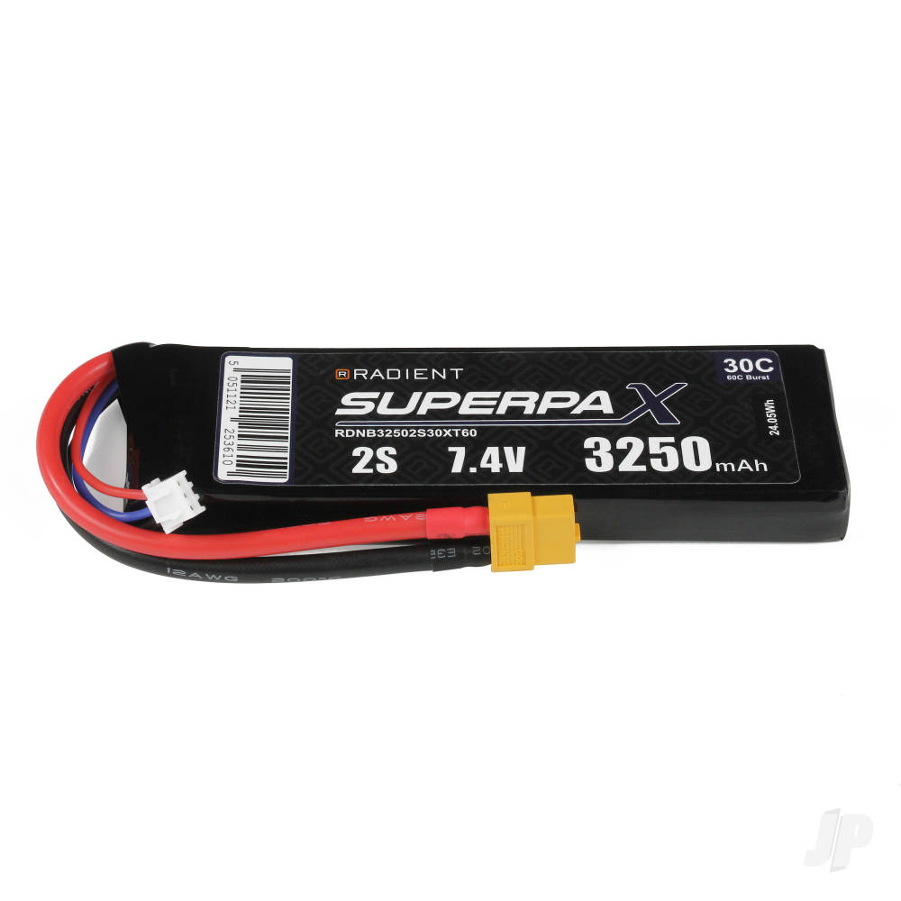 LiPo 2S 3250mAh 7.4V 30C XT60