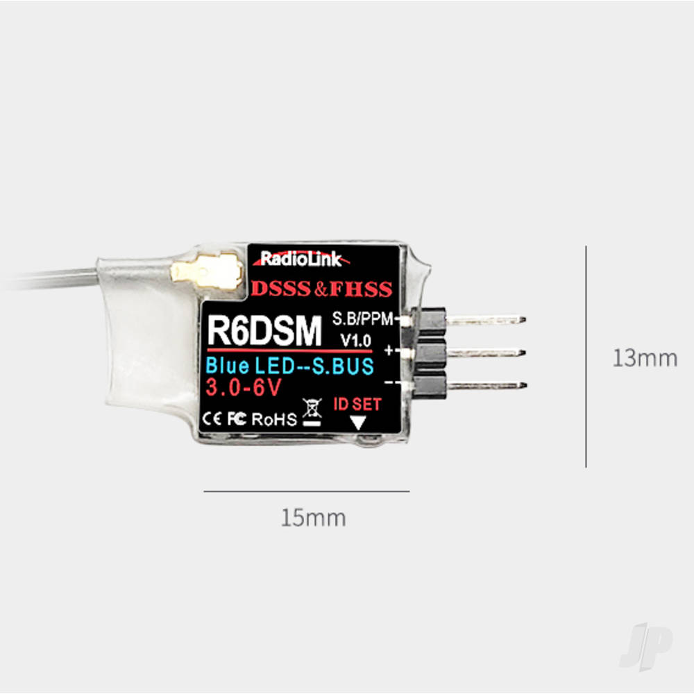 R6DSM 2.4GHz 10-Channel Racing Drone Mini Receiver-2