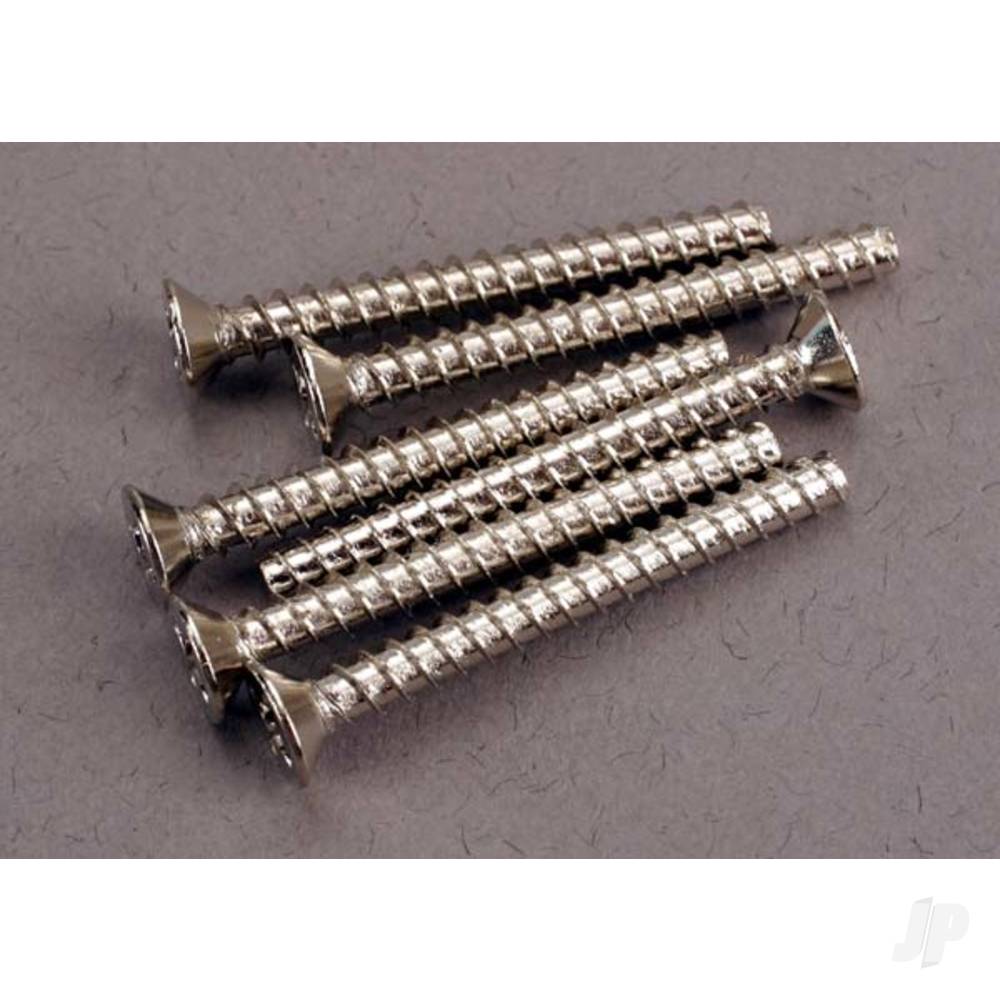 Traxxas Screws, 3x28mm countersunk self-tapping (6 pcs)