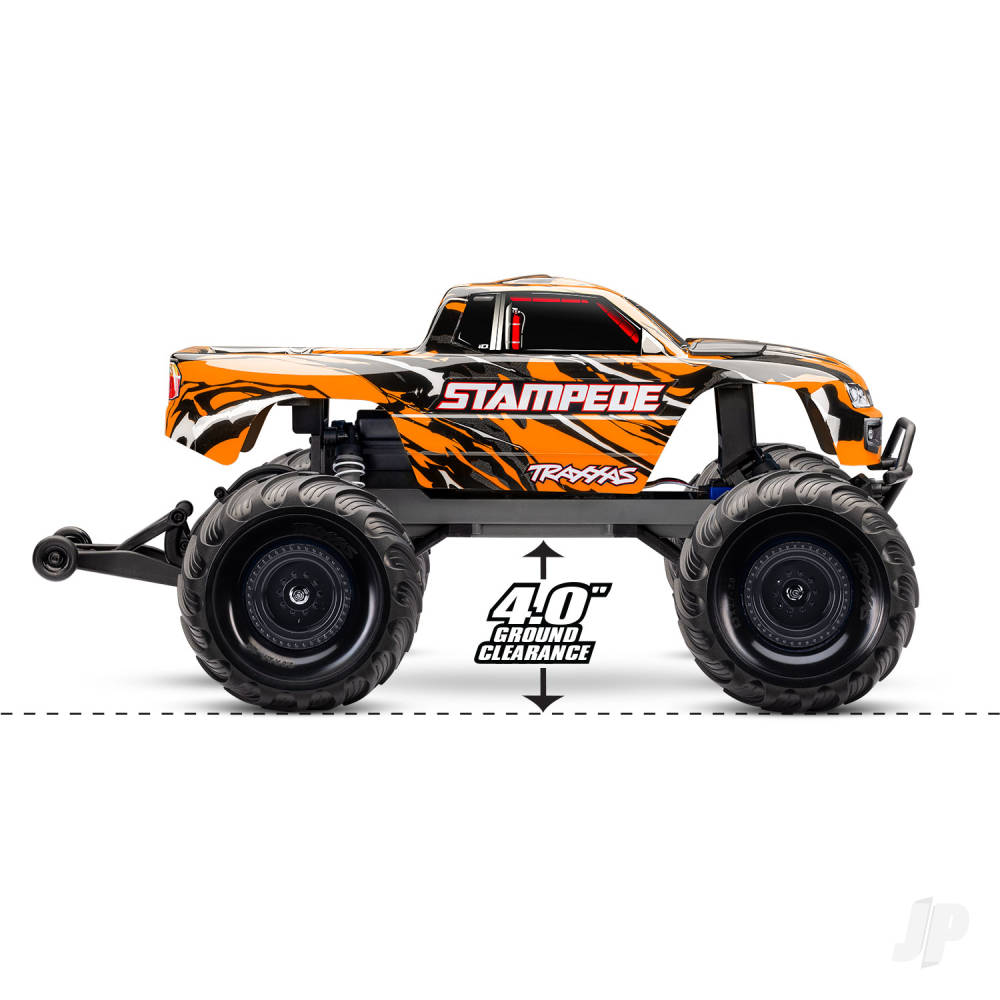 Traxxas Stampede HD 1:10 2WD RTR Monster Truck, BlueX (+ TQ 2-ch, XL-5, Titan 550, 7-Cell NiMH, 4A USB-C Charger)-7