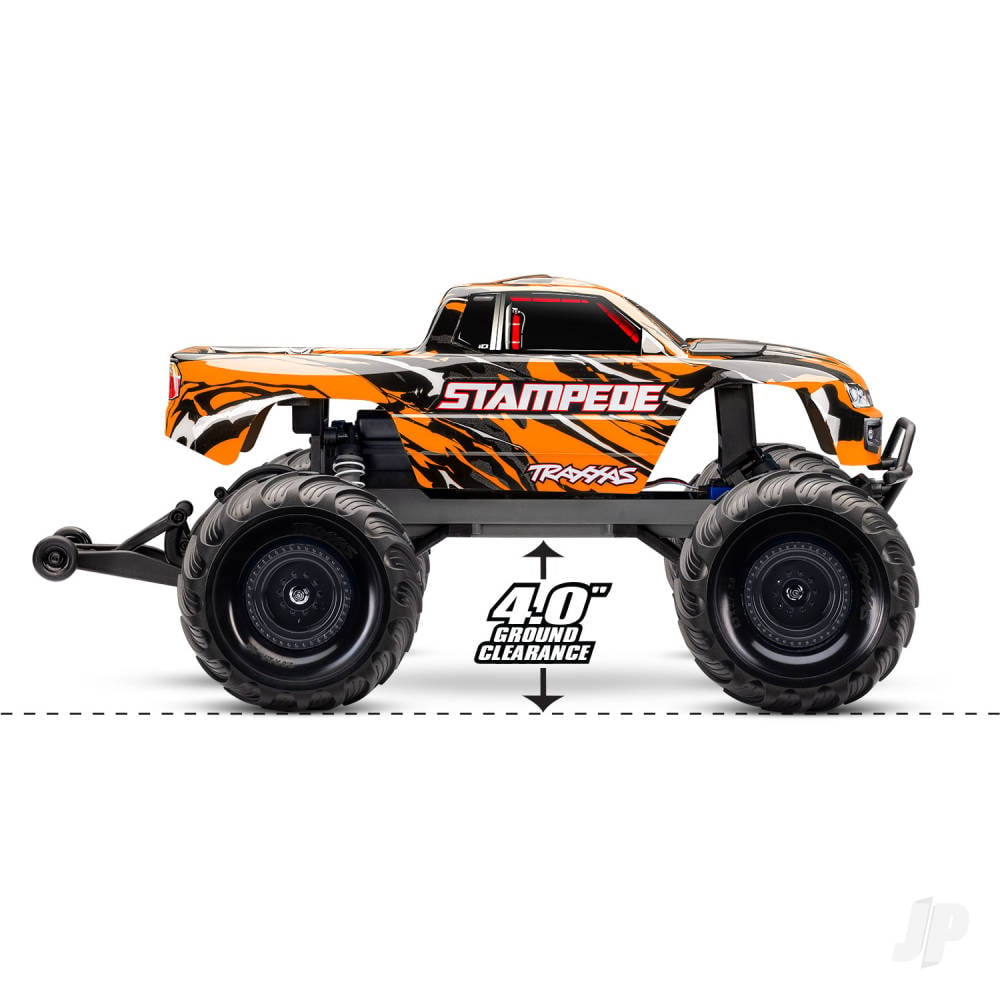 Traxxas Stampede HD 1:10 2WD RTR Monster Truck, GreenX (+ TQ 2-ch, XL-5, Titan 550, 7-Cell NiMH, 4A USB-C Charger)-8