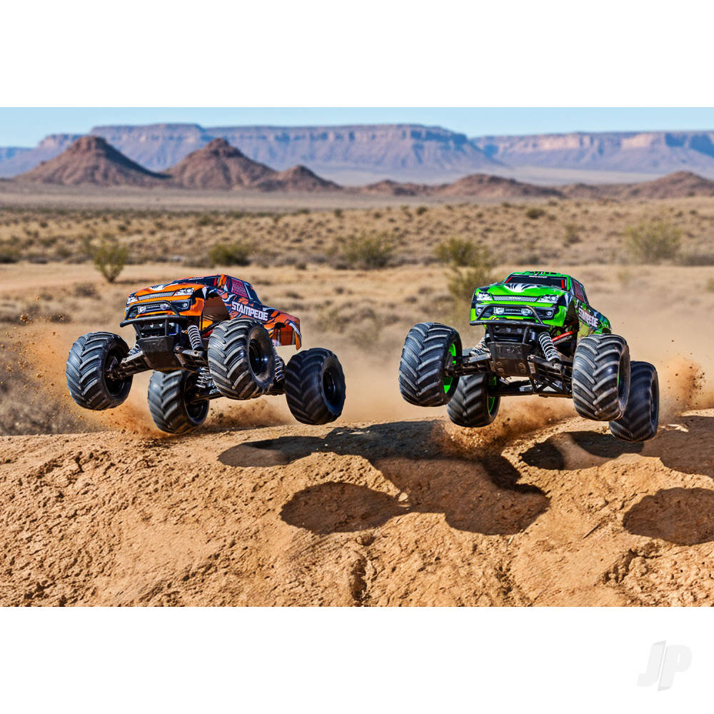 Traxxas Stampede HD 1:10 2WD RTR Monster Truck, Orange (+ TQ 2-ch, XL-5, Titan 550, 7-Cell NiMH, 4A USB-C Charger)-5